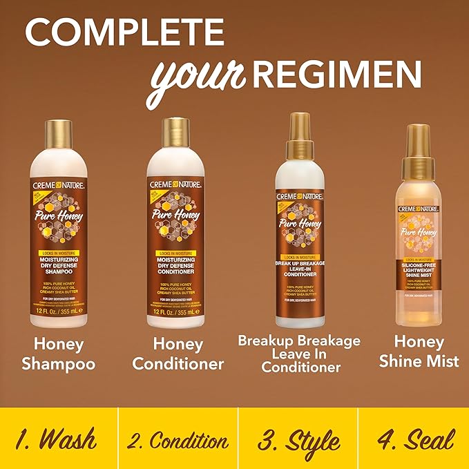 Creme of Nature Pure Honey Moisturizing Dry Defense Shampoo 12oz
