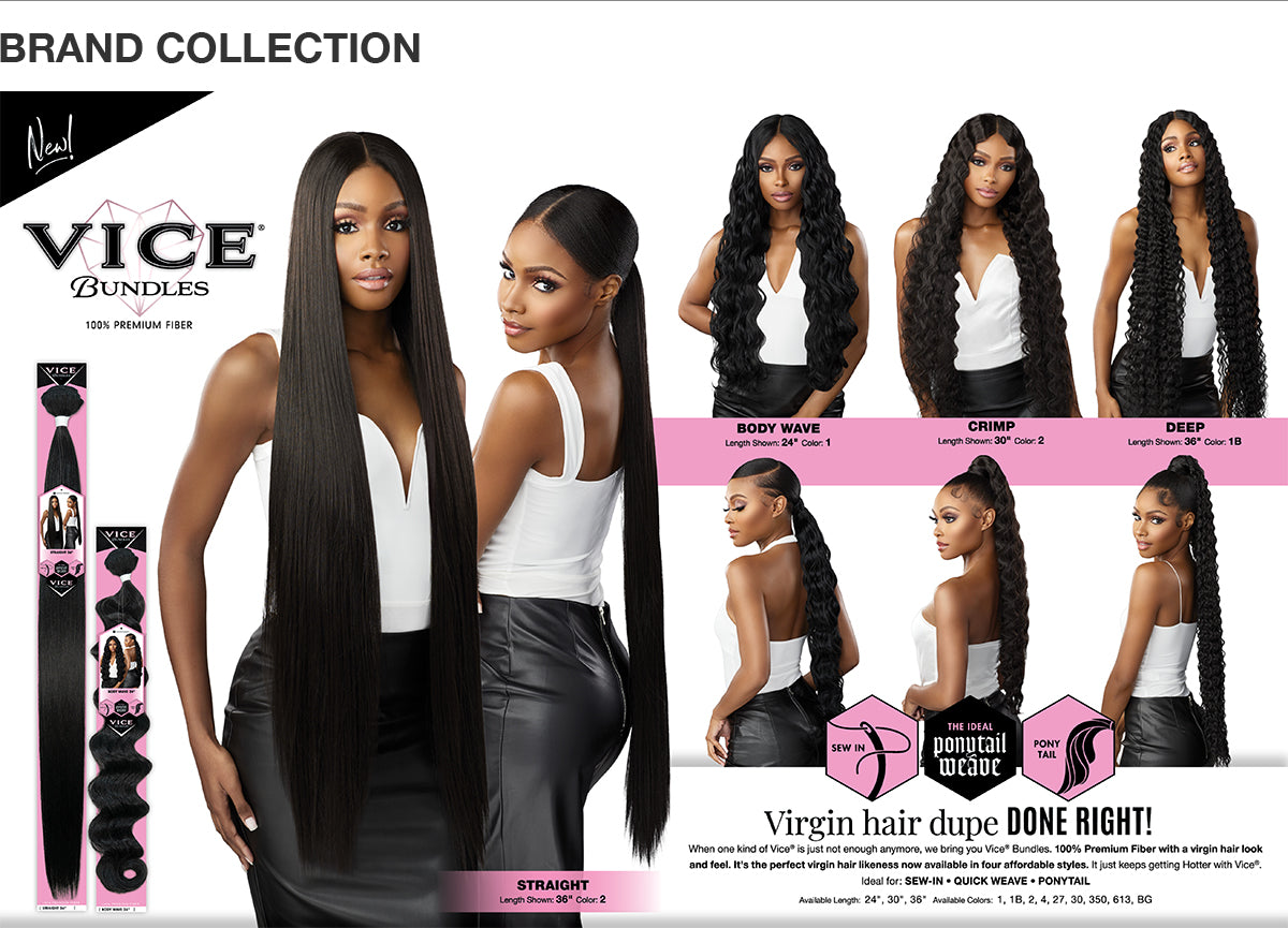 Sensationnel Vice Bundle Hair Weave Crimp 30"