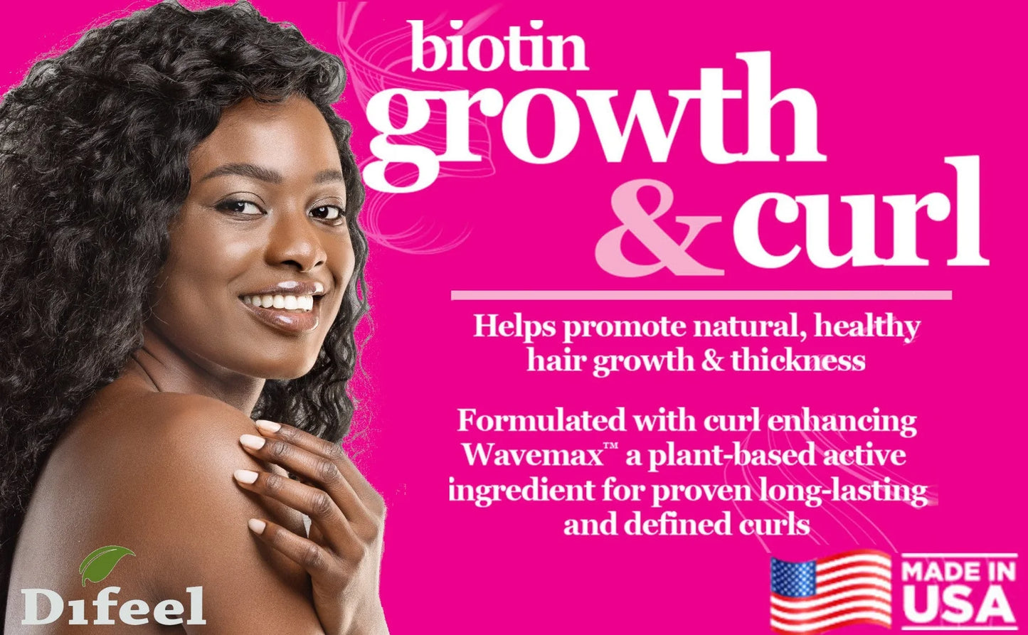 Difeel Growth & Curl Premium Hair Oil 8oz