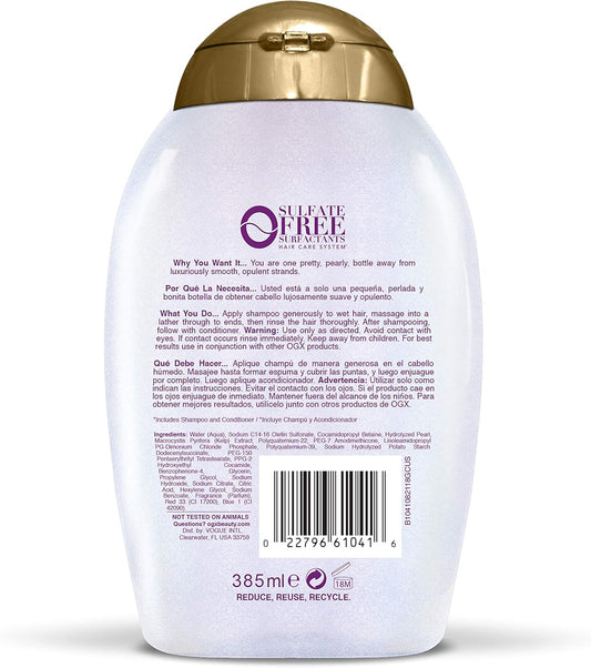 OGX SMOOTHING LIQUID PEARL SHAMPOO 385ml 13 oz