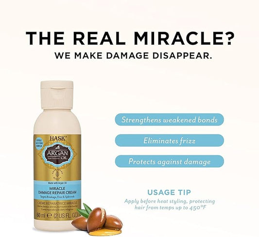 HASK Argan Oil Miracle Damage Repair Cream 60mL 2 oz