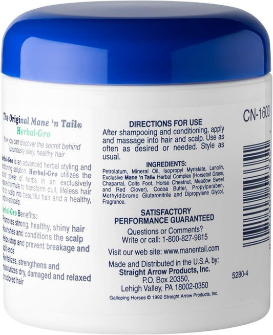 Mane’ N Tail Herbal-Gro styling pomade 156g 5.5 oz