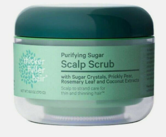 THICKER FULLER HAIR Purifying Sugar Scalp Scrub 170g 6 oz