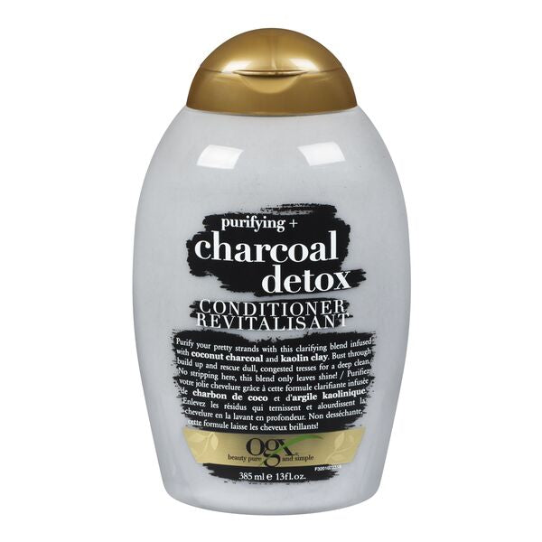 OGX Purifying Charcoal detox conditioner Revitalisant 385ml