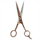 ANNIE 6 1/2" Premium Stainless Steel Straight Hair Shears - Leopard Pattern