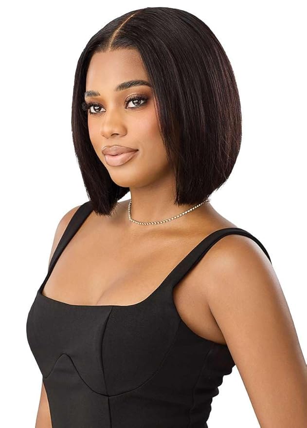 Outre Mytresses Black - 100% Full Hand-Tied HH Wig - Virgin Straight 10"