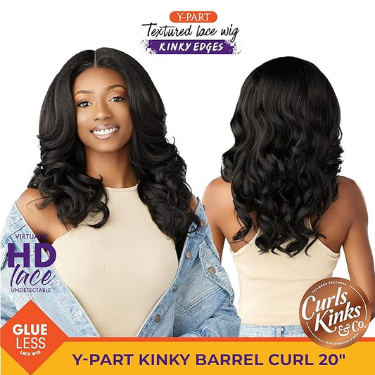 Sensationnel Curls Kinksandco Kinkyedges Wig - Kinky Barrel Curl Y Part 20”