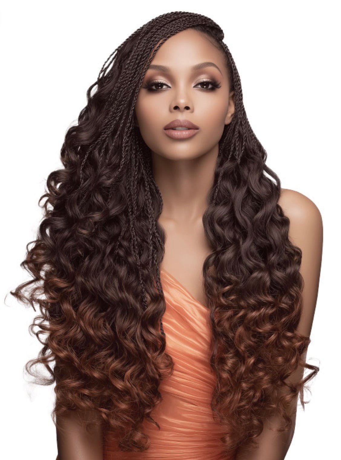 Janet Collection Human Hair Feather Crochet Hair Body Wave 18″