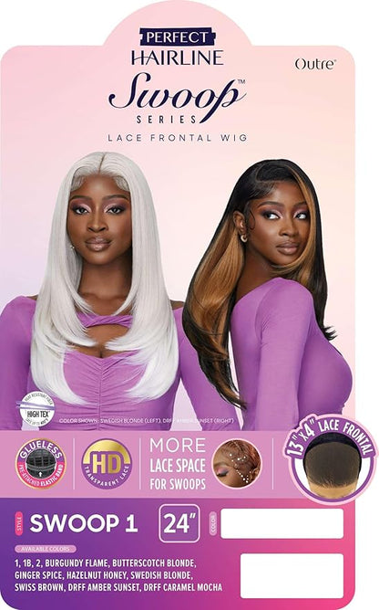 Outre Synthetic Perfect Hairline Hd Lace Front Wig - Swoop 1