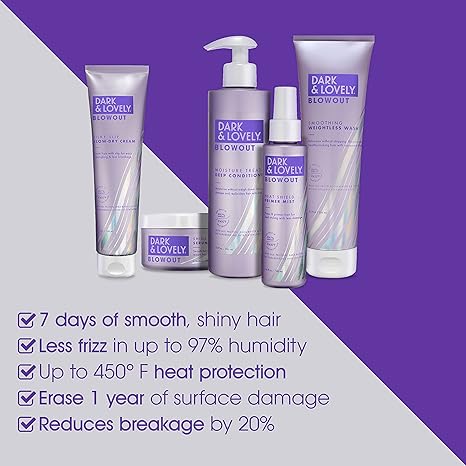 DARK & LOVELY Silky Slip Blow-Dry cream 5.1oz