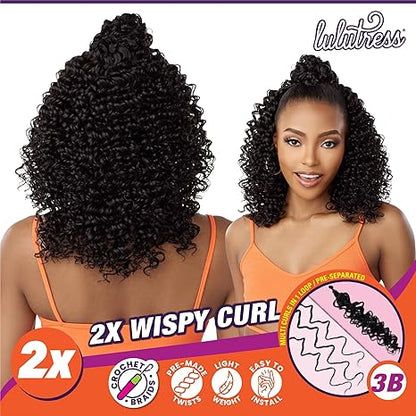 Sensationnel Lulutress Crochet Braiding hair - 2x wispy curl 3b pre-looped crochet braids hair synthetic locs twists braids