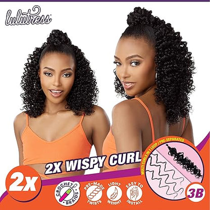 Sensationnel Lulutress Crochet Braiding hair - 2x wispy curl 3b pre-looped crochet braids hair synthetic locs twists braids