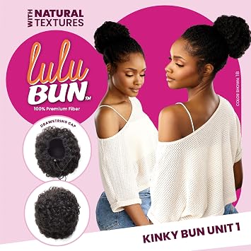 Sensationnel LuluBun Updo Hairextensions - Kinky Bun Unit 1