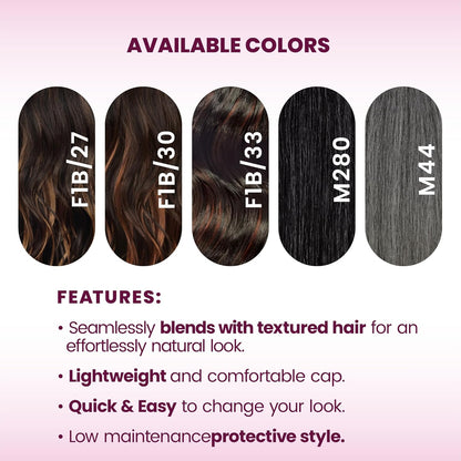 Sensationnel LuluBun Updo Hairextensions - Kinky Bun Unit 1