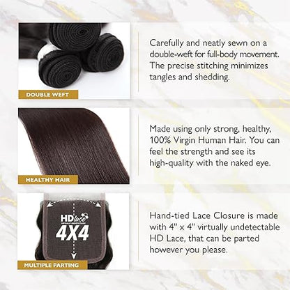 Human Hair Bohemian 14,16,18 – Empire Bundles 4×4 Multi Pack Natural