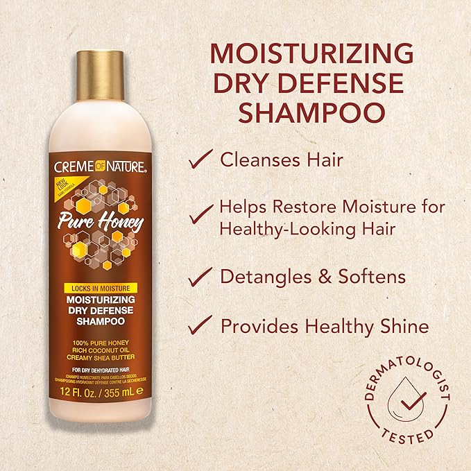 Creme of Nature  Pure Honey Moisturizing Dry Defense Shampoo 12oz