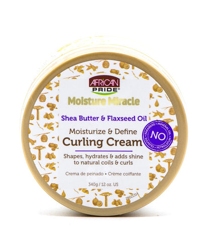 AFRICAN PRIDE Moisture Miracle Shea Butter & Flaxseed Oil Curling Cream 12oz