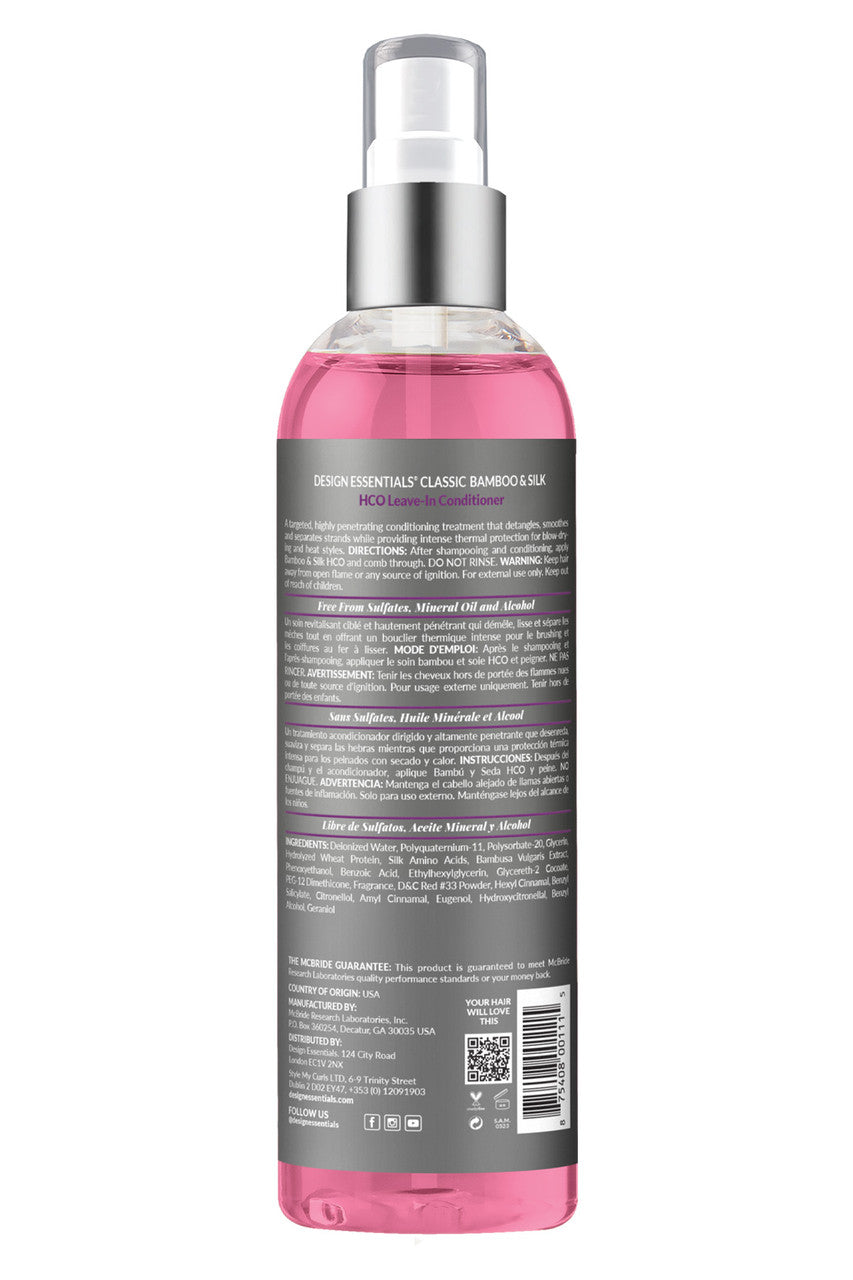 DESIGN ESSENTIALS Bamboo & Silk HCO Leave-In Conditioner 8oz