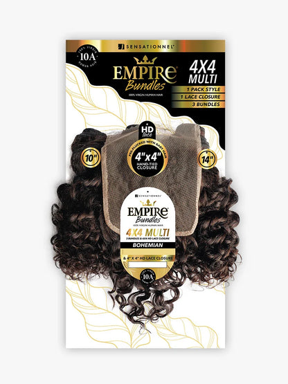 Human Hair Bohemian 14,16,18 – Empire Bundles 4×4 Multi Pack Natural