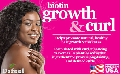 Difeel Growth & Curl Premium Hair Oil 8oz