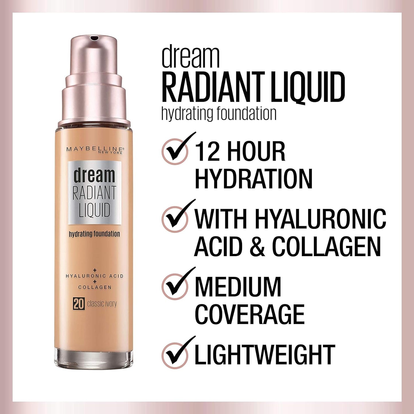 MAYBELLINE Dream Radiant Liquid Hydrating Foundation 125 coconut
