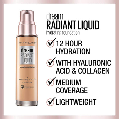 MAYBELLINE Dream Radiant Liquid Hydrating Foundation 125 coconut