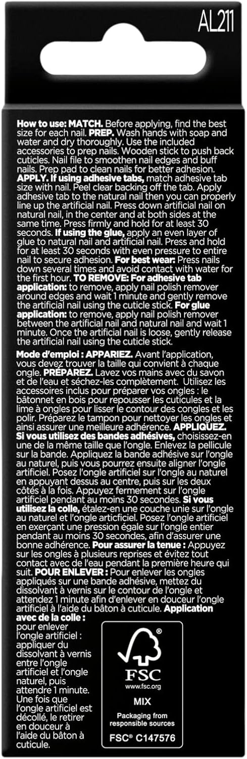 SALLY HANSEN Petfect Manicure 24 square Nails (SQ021 sugar fix)