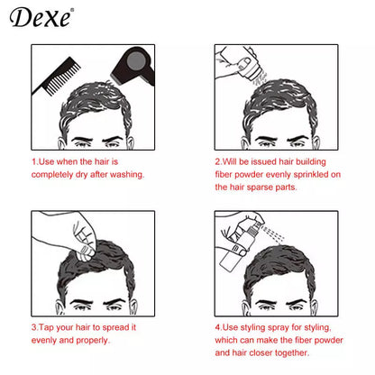 DEXE Hair Building Fiber & Hair locking spray (22g/100ml) black