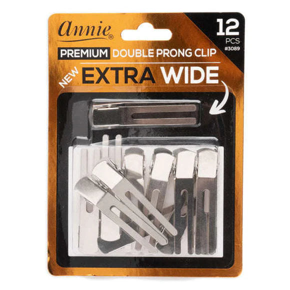 Annie Premium Large Double Prong Clips 12pcs #3089
