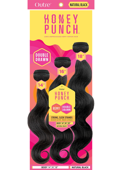 Outre Honey Punch Double Drawn 100% Unprocessed Remy Human Hair - BODY MULTI 14/16/18