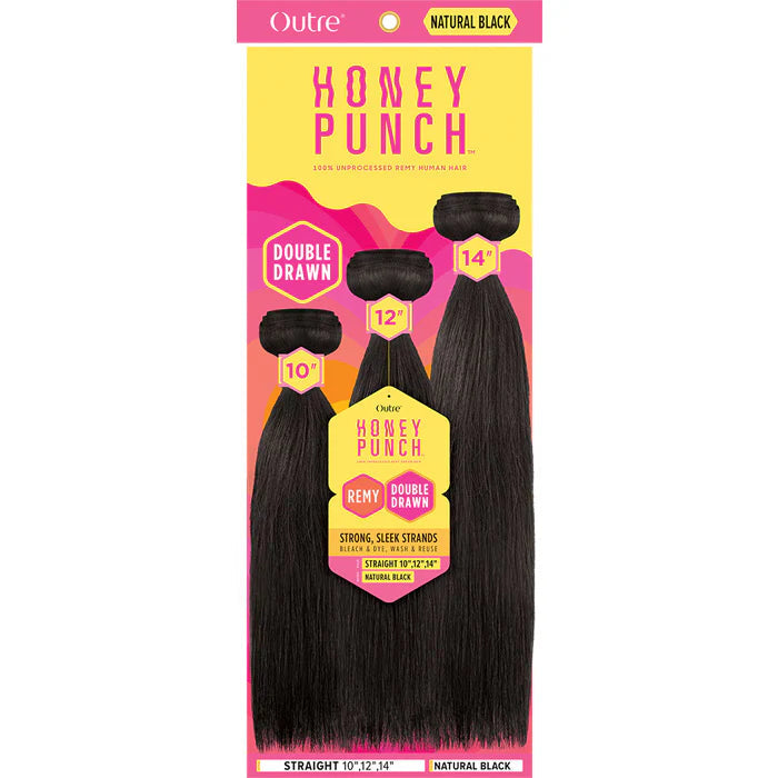Outre Honey Punch Double Drawn 100% Unprocessed Remy Human Hair - STRAIGHT MULTI 14/16/18