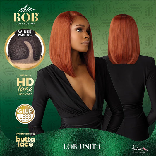 Sensationnel Butta Chic Bob 5" Deep Glueless HD Lace Front Wig - LOB UNIT 1