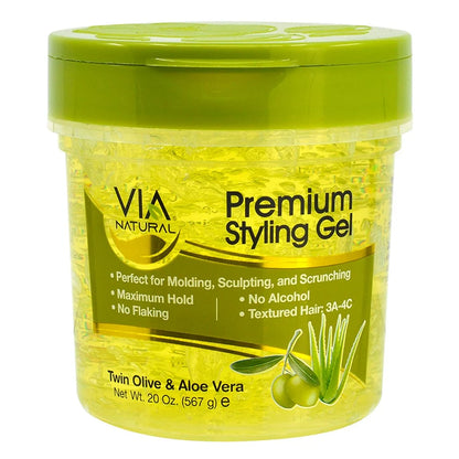 VIA NATURAL Premium Styling Gel Twin Olive&Aloevera