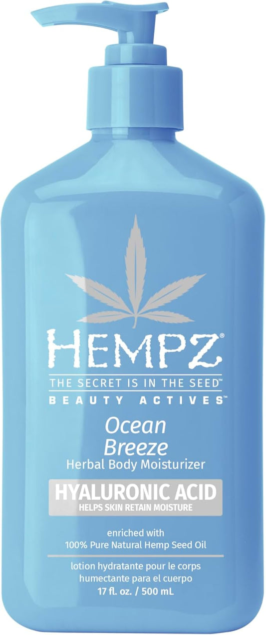 HEMPZ Body Lotion - Ocean Breeze  Daily Moisturizing Cream Body with Hemp Seed Oil - 17 Fl Oz
