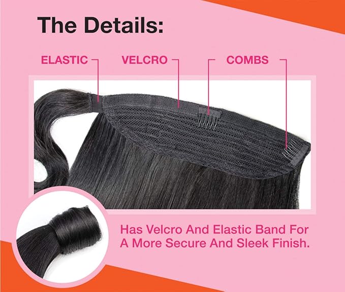 Sensationnel  Instant Pony Wrap - STRAIGHT 30"
