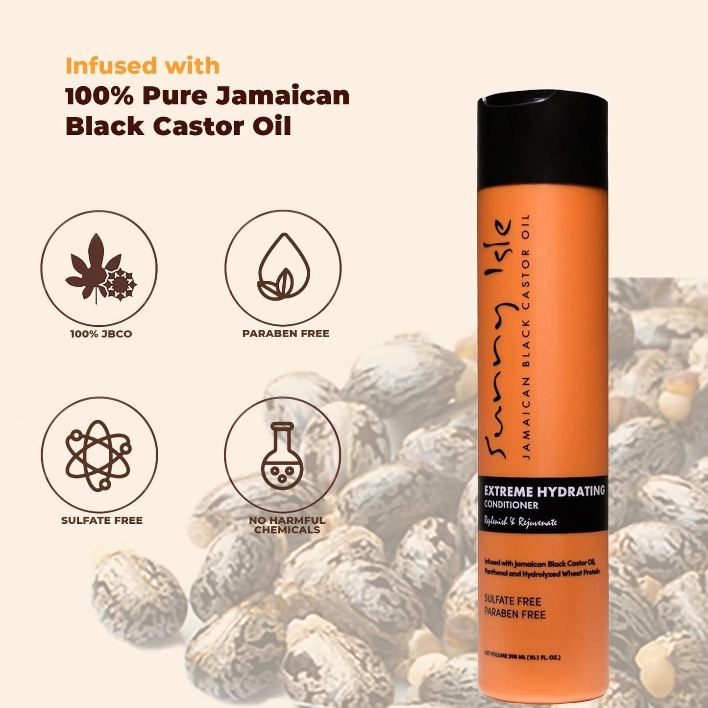 SUNNY ISLE Jamaican Black Castor Oil Conditioner [Extra Dark] (12oz)