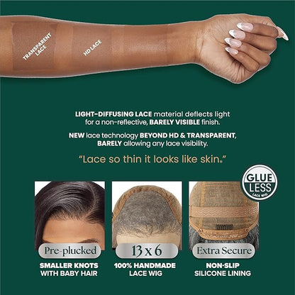 Sensationnel Platinum Glow 13X6 Wig - Amandine Lace frontal Glueless human hair blend Pre-plucked Hairline