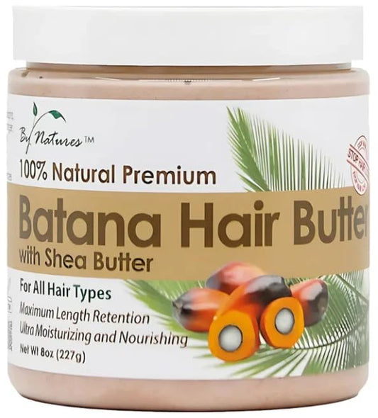 By Natures 100% Natural Premium Batana Hair Butter with Shea Butter - 8 oz