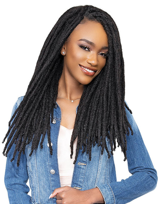 JANET COLLECTION Loc N Roll 100% Human Hair Locs - Natural Brown