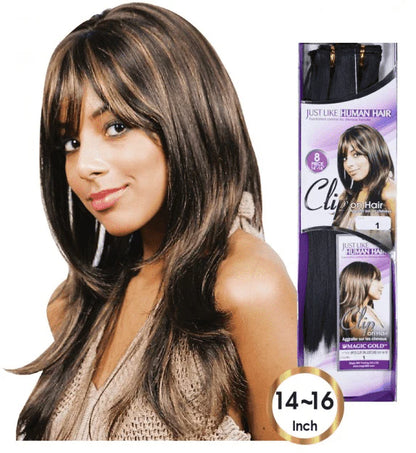 Just Like Human Hair 8pc Clip On Hair Extensions