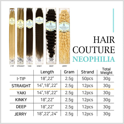 Hair Couture Neophilia Yaki Textured Tape Hair Extension  18" Kinky